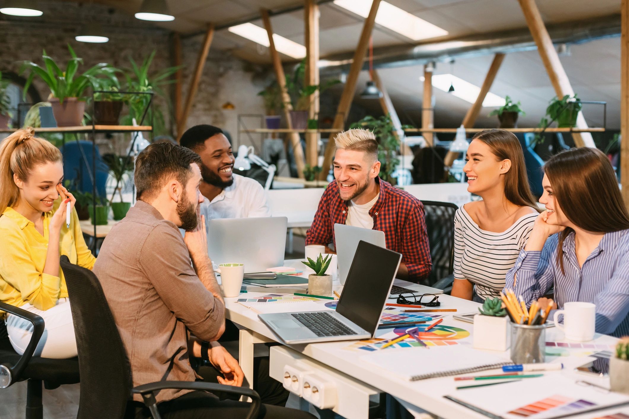 creative agency team working on branding strategy