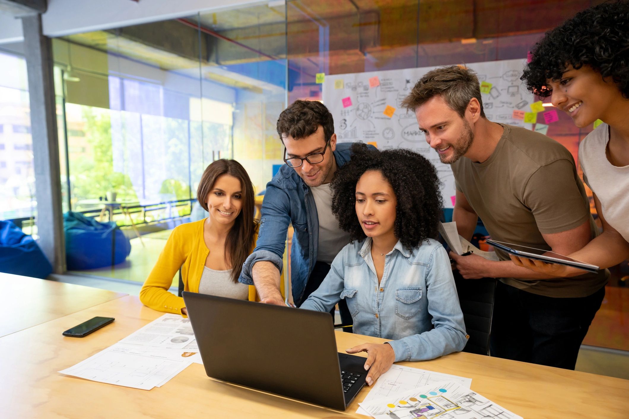 website development team working digital marketing agency