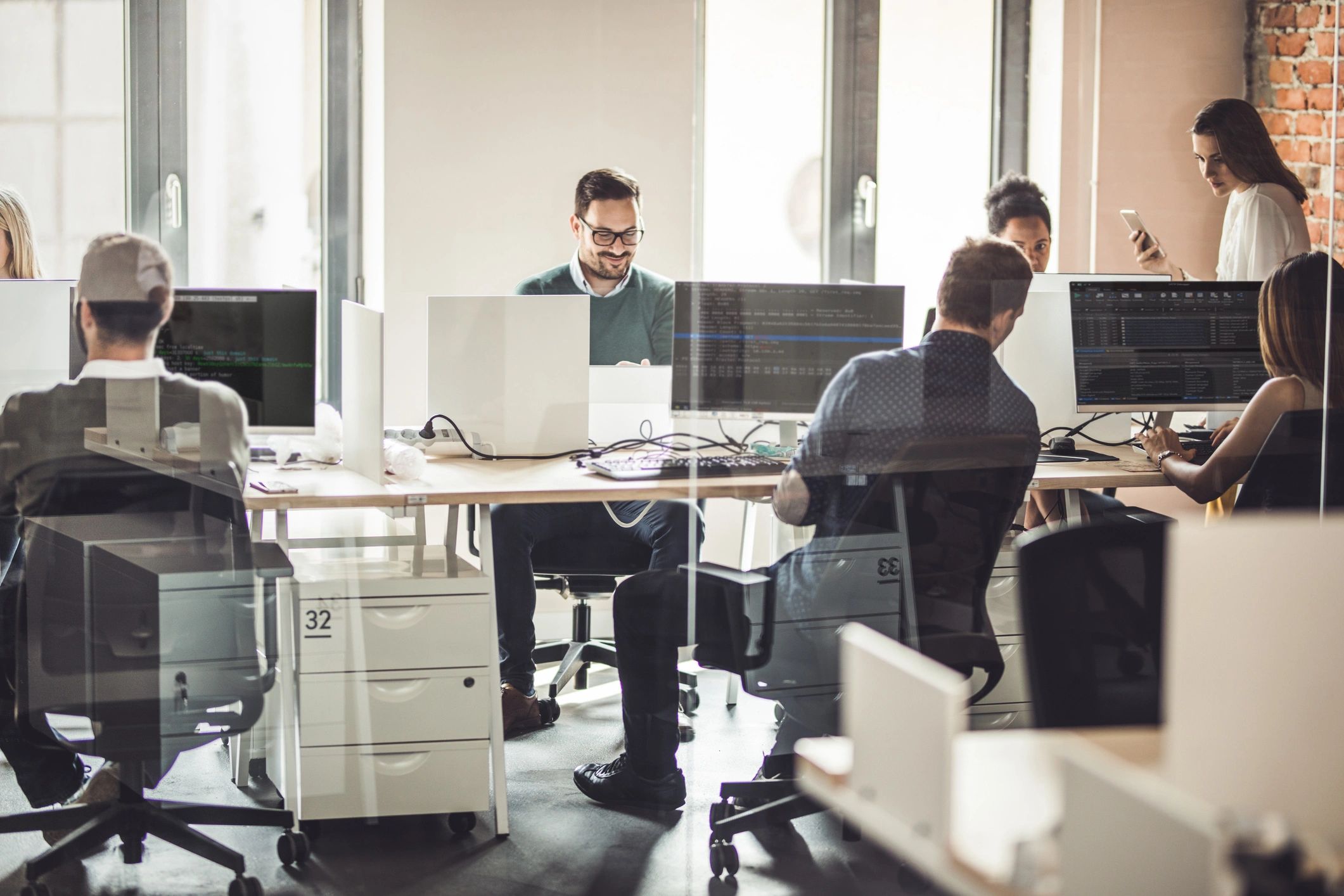 modern website development agency team at work